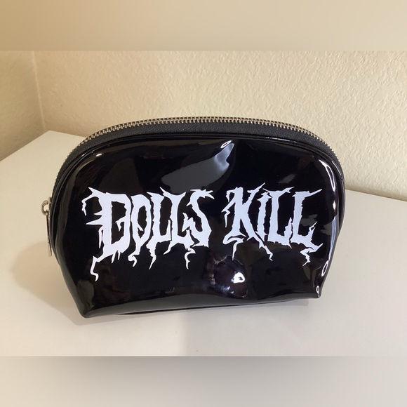 Dolls Kill Handbags - Dolls kill black small Makeup bag